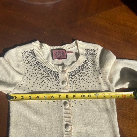 Juicy Couture cream sweater with silver sequins- petite - Picture 9 of 9